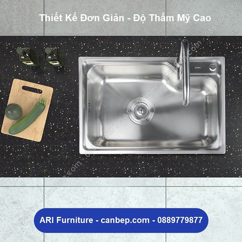 Chậu Rửa Chén 75x45cm 1 Hộc - inox 304