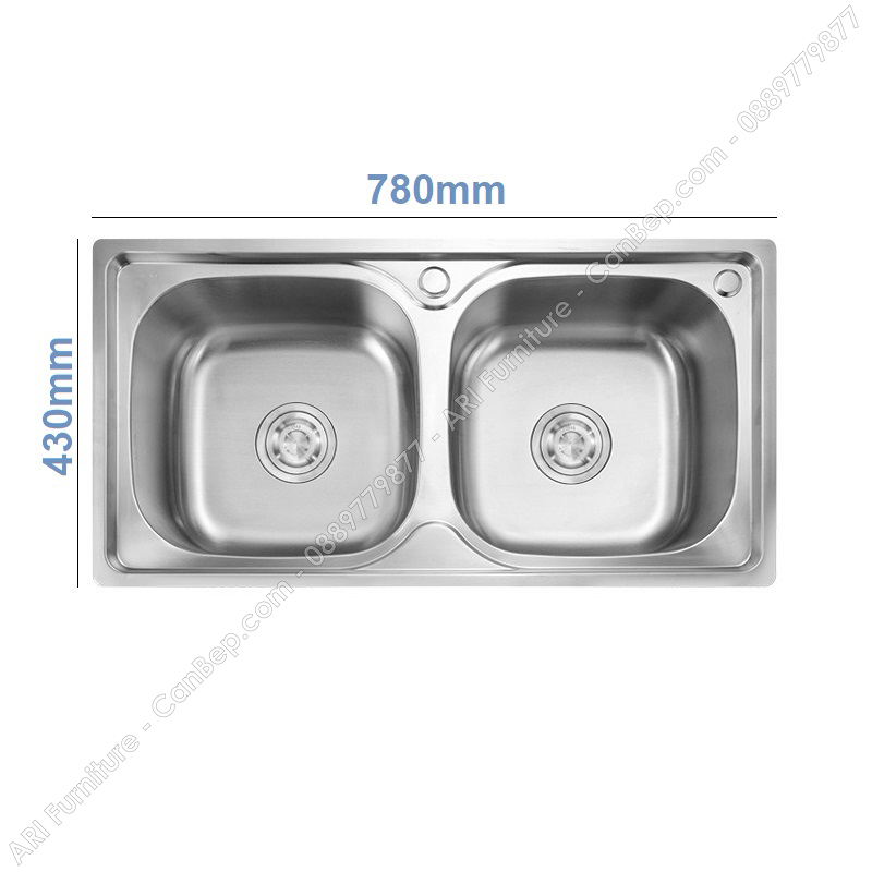 Chậu Rửa Chén 78x43cm - inox 304