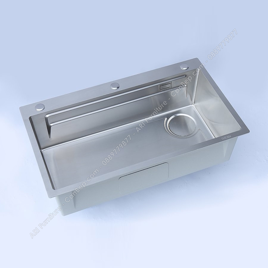 Chậu Rửa Chén 78x46cm Khay Thớt Dày 4.0mm - inox 304