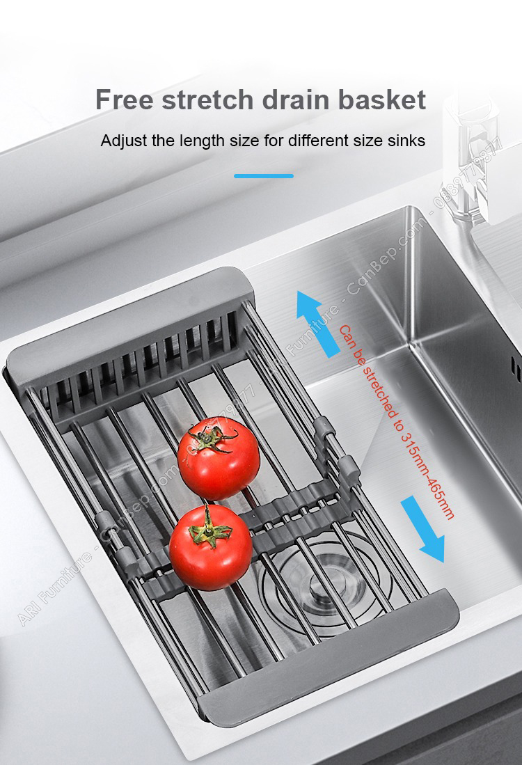 Chậu Rửa Chén 82x45cm Hộc Lệch Dày 2.2mm - inox 304