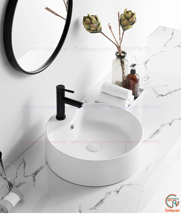 Lavabo Đặt Bàn L3030 Trắng