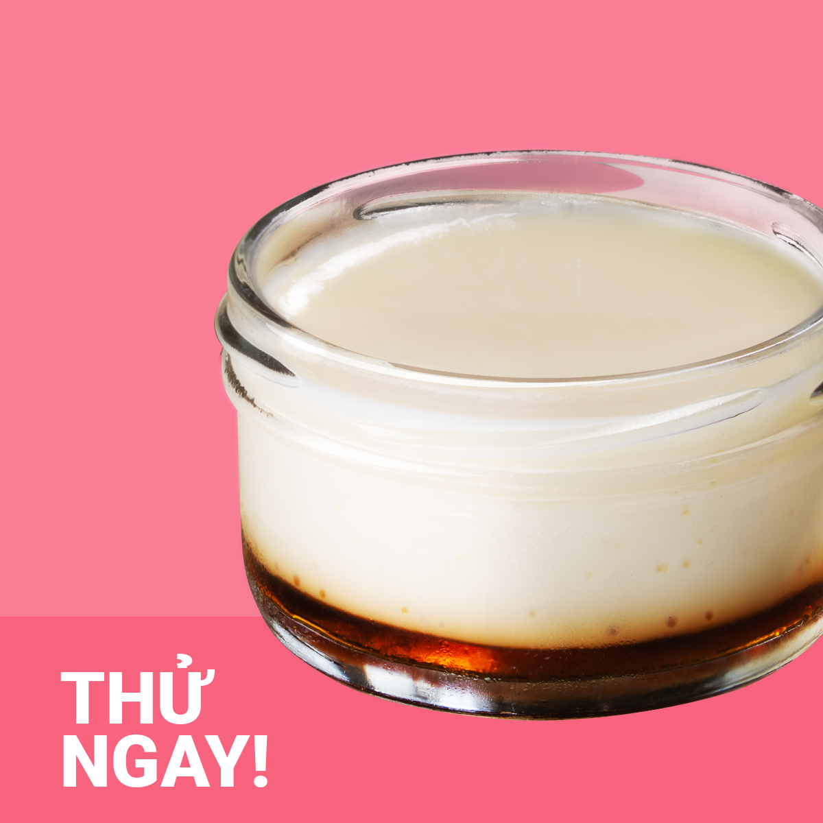 HŨ THỦY TINH NẮP NHỰA ĐỰNG SỮA CHUA VÀ BÁNH FLAN