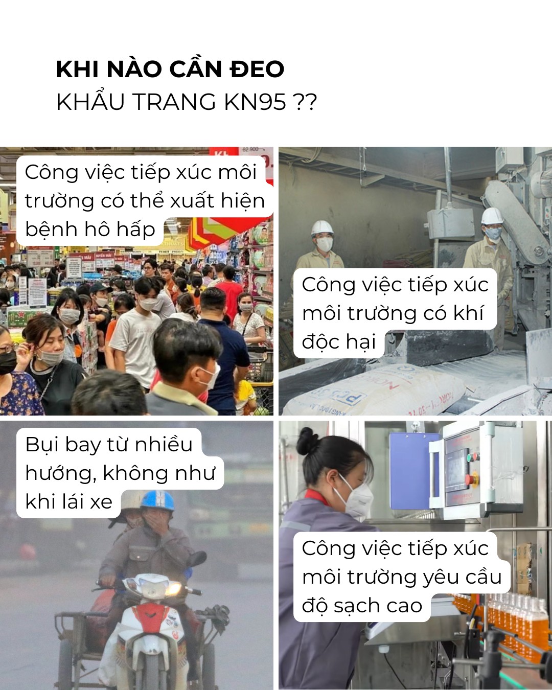 KHI NÀO CẦN ĐEO KHẨU TRANG KN95 ??