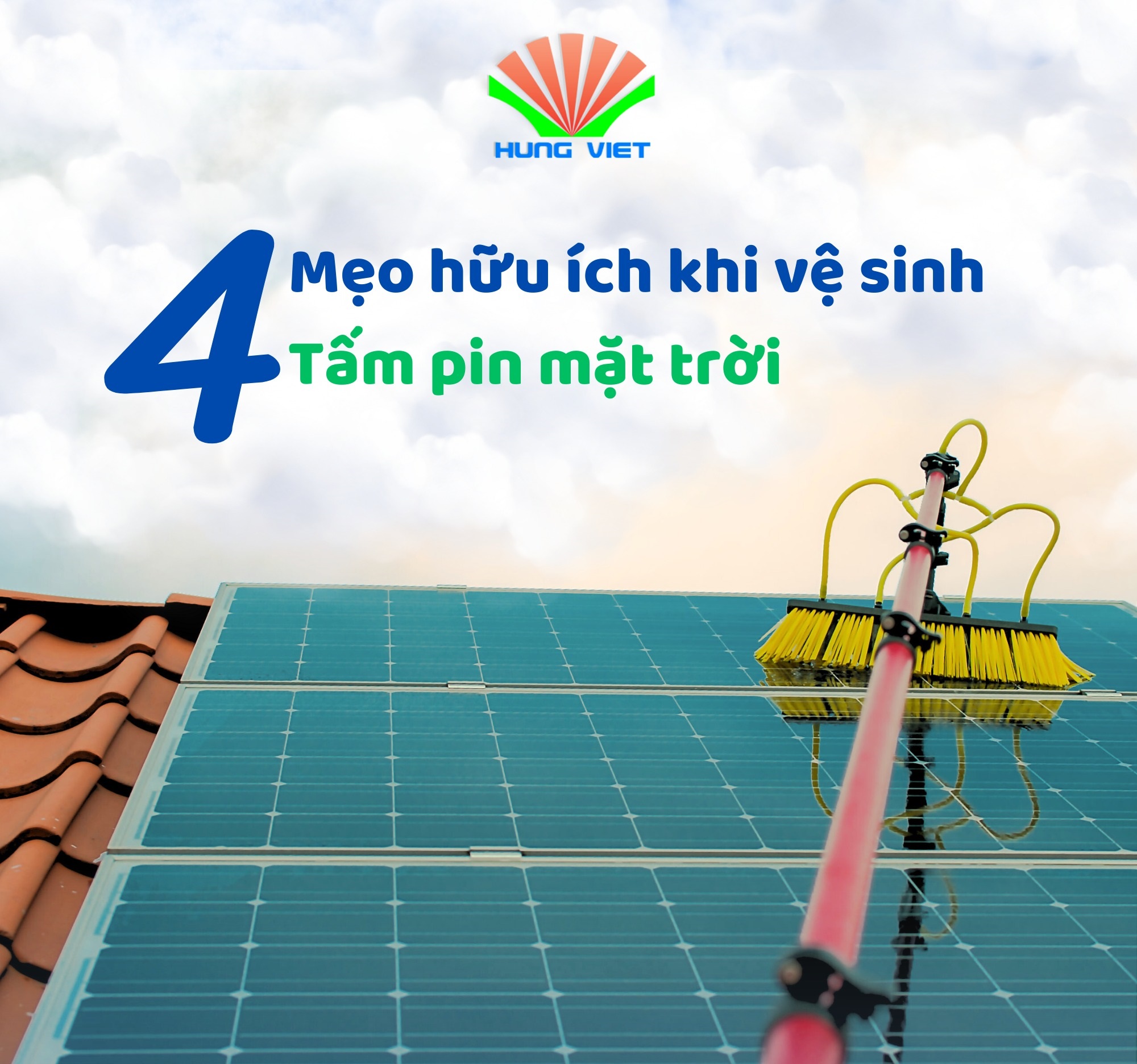 Vệ sinh hệ thống điện mặt trời