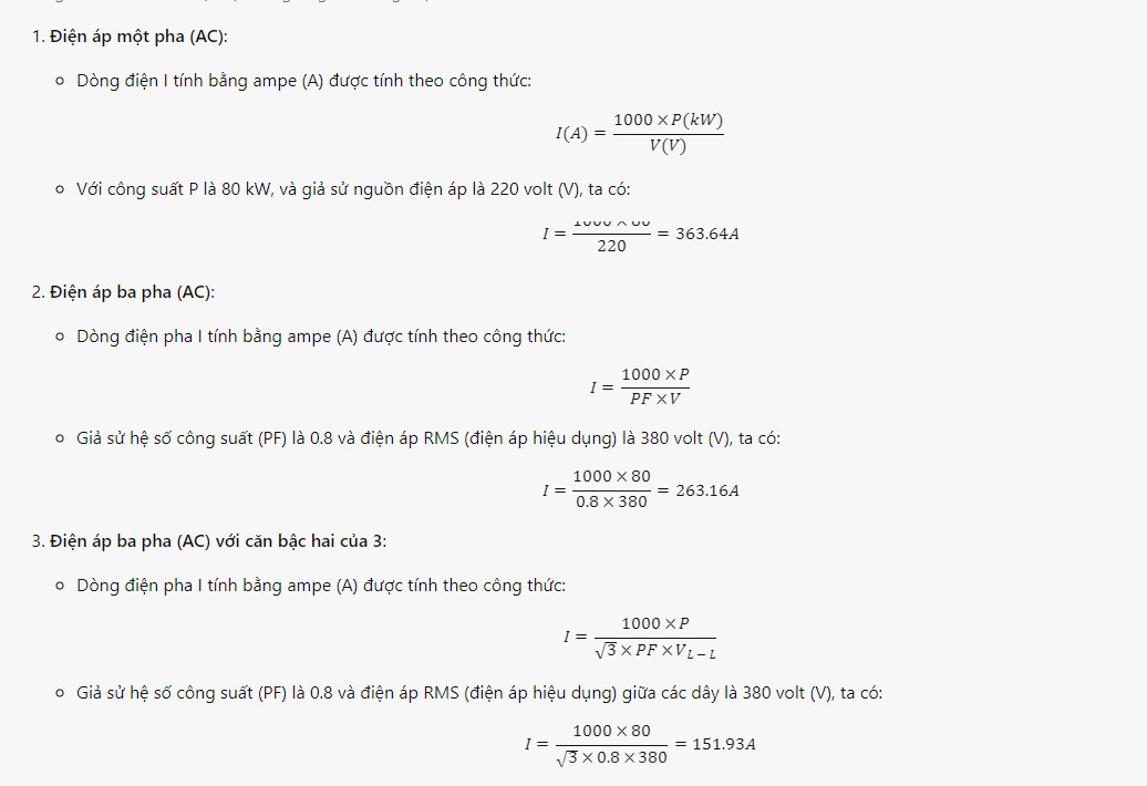 Công thức tính dòng điện 3 pha áp dụng cho hệ thống điện như thế nào?
