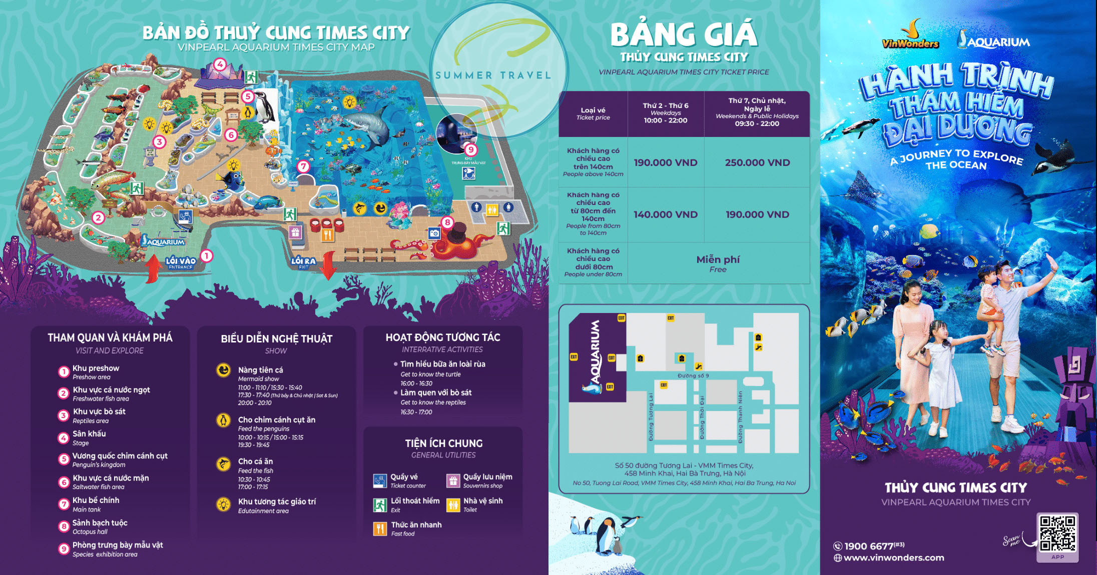 [E-Voucher] Vé Vào Cửa Thủy Cung Times City - Vé Người Lớn / Lễ, Cuối Tuần: Thứ 7 - Chủ Nhật