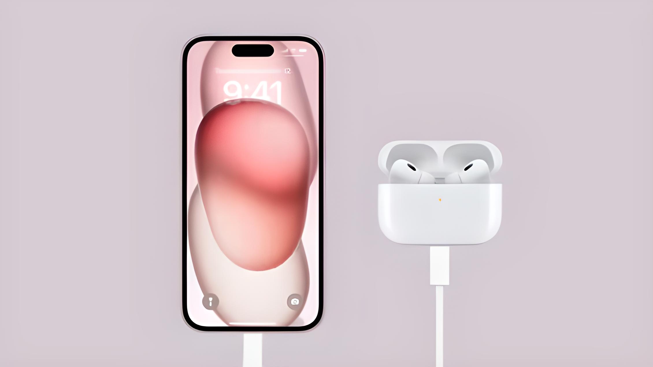 iPhone 15 có thể sạc AirPods và Apple Watch qua cổng USB-C