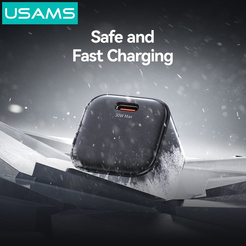 USAMS CC269 30W GaN Mini Fast Charger (US) - JC Series - White