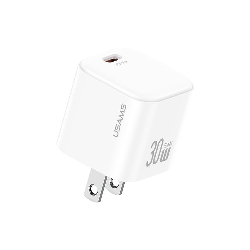 USAMS CC269 30W GaN Mini Fast Charger (US) - JC Series - White