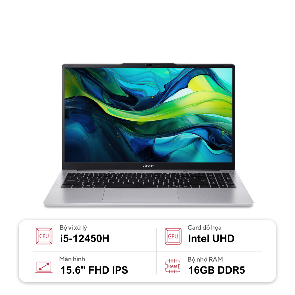 ACER ASPIRE LITE 15 AL15-71P-517D (Core i5-12450H | 16GB | 512GB | Intel UHD | 15.6' FHD | Win 11) - NEWSEAL