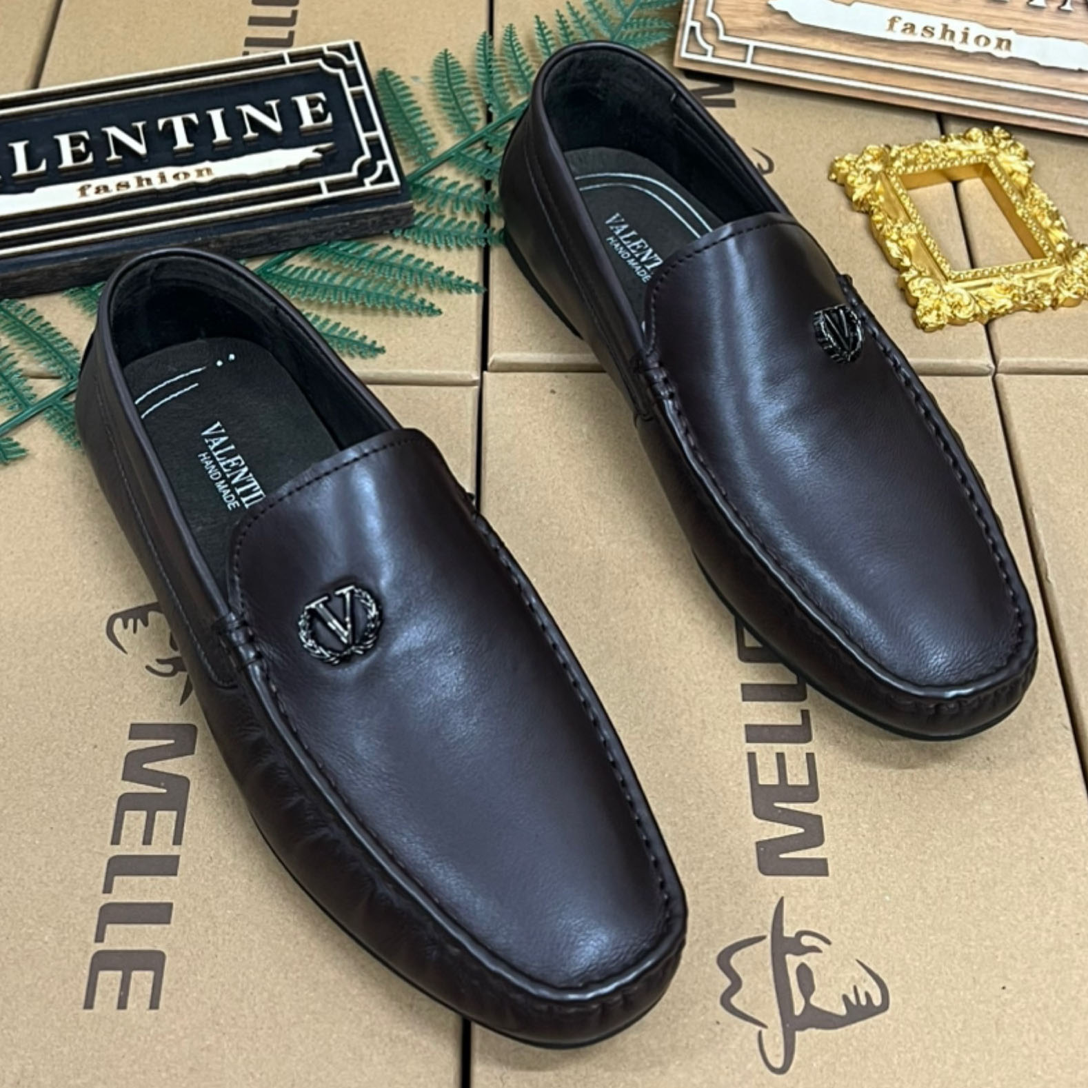 Giày nam da bò cao cấp VALENTINE chính hãng 1463