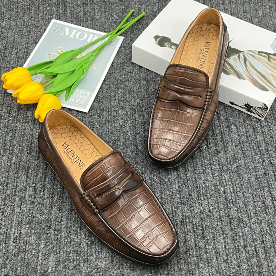 Giày nam da bò cao cấp VALENTINE chính hãng 88096-10