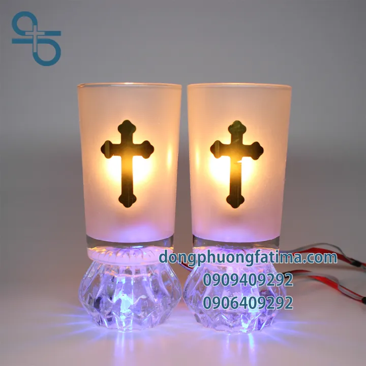 2 CÂY LY ĐÈN ĐIỆN K6 (14CM) (Điện 220V)