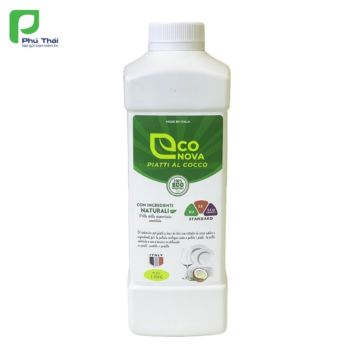 Nước rửa chén thảo mộc dừa già ECONOVA Piatti AL Cocco 1.15kg