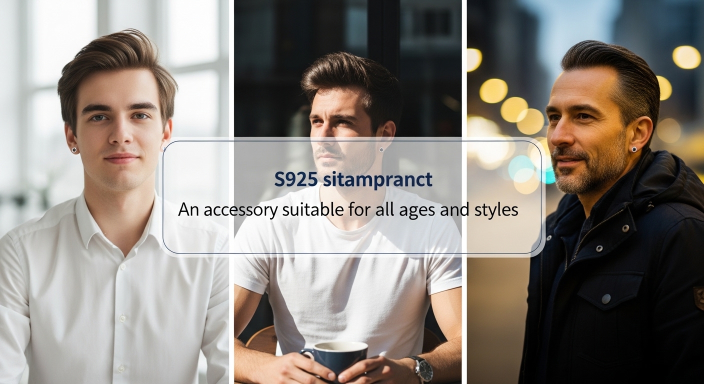 Bộ ảnh phối đồ khuyên tai nam bạc S925 trong nhiều phong cách: công sở, streetwear, hẹn hò