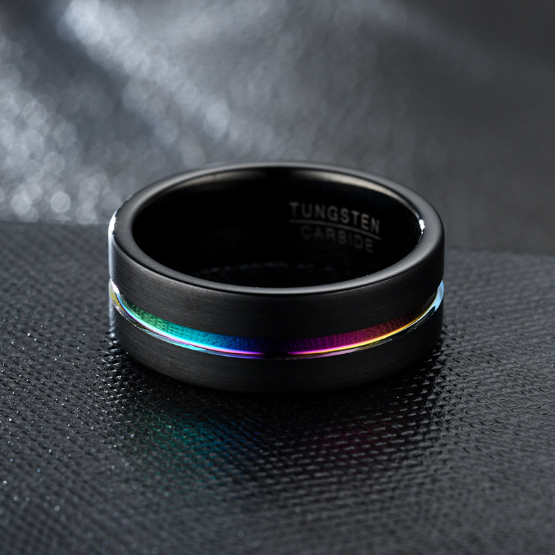 Nhẫn Black Titan BTR-3 thời trang Unisex Titan đen 24Z Store - Full box