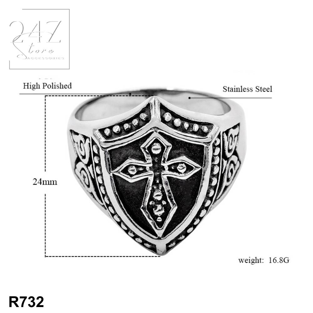Nhẫn Thời Trang Thánh Giá Gothic G-R732