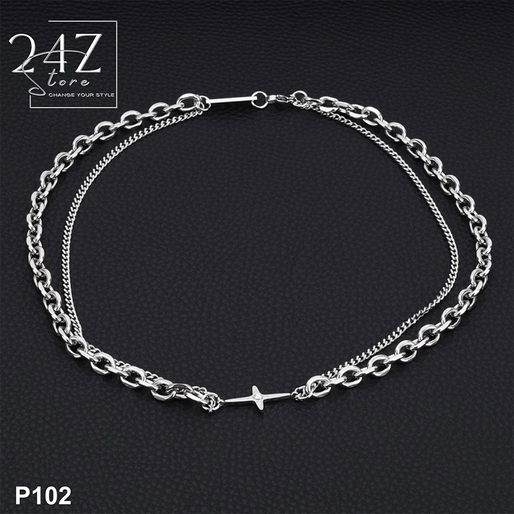 Dây chuyền Titan Thời Trang Nam Cross Chain P102 -  24Z Store 60cm