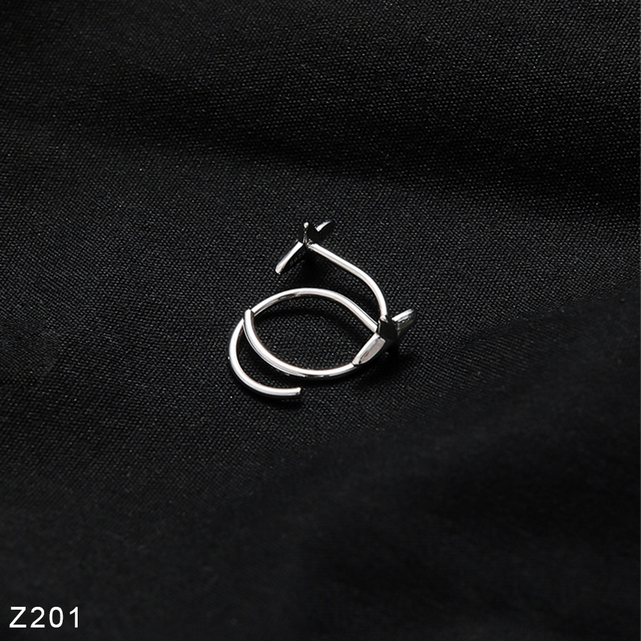 Khuyên tai Nam móc ngôi sao Z201 Bạc S925 24Z Store (1 chiếc)