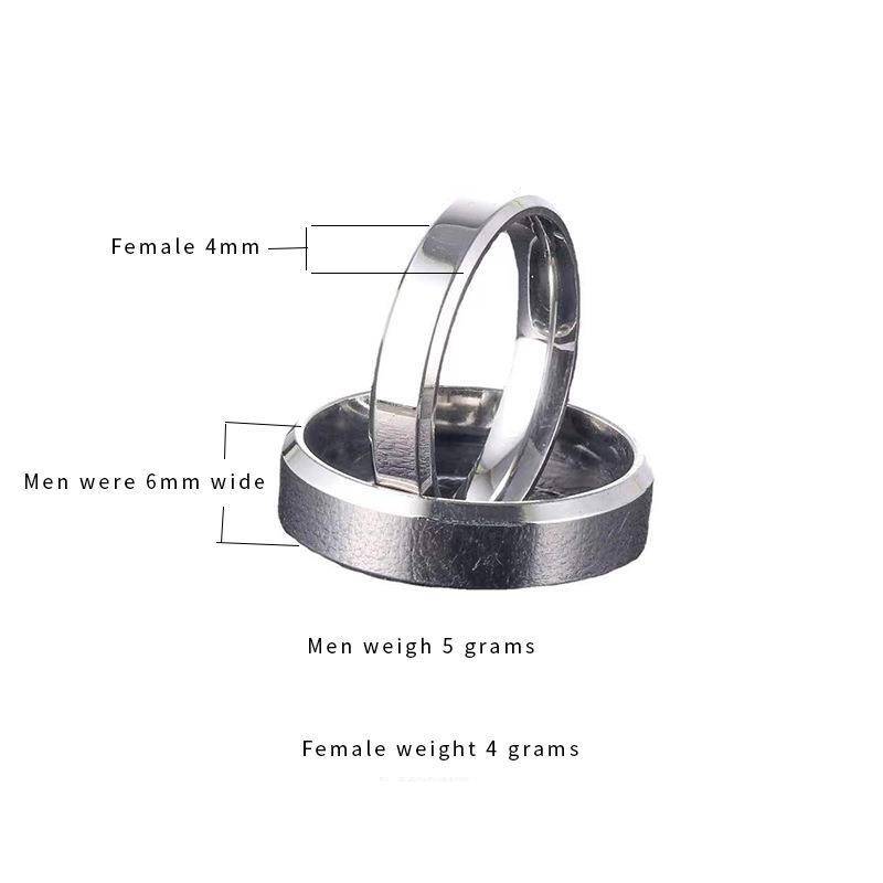 Nhẫn Titan Basic R601 màu Bạc thời trang Unisex Titan đen 24Z Store - Full box