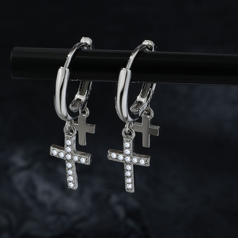 Khuyên tai thánh giá Kito đính đá Z509 24Z Store (1 chiếc)