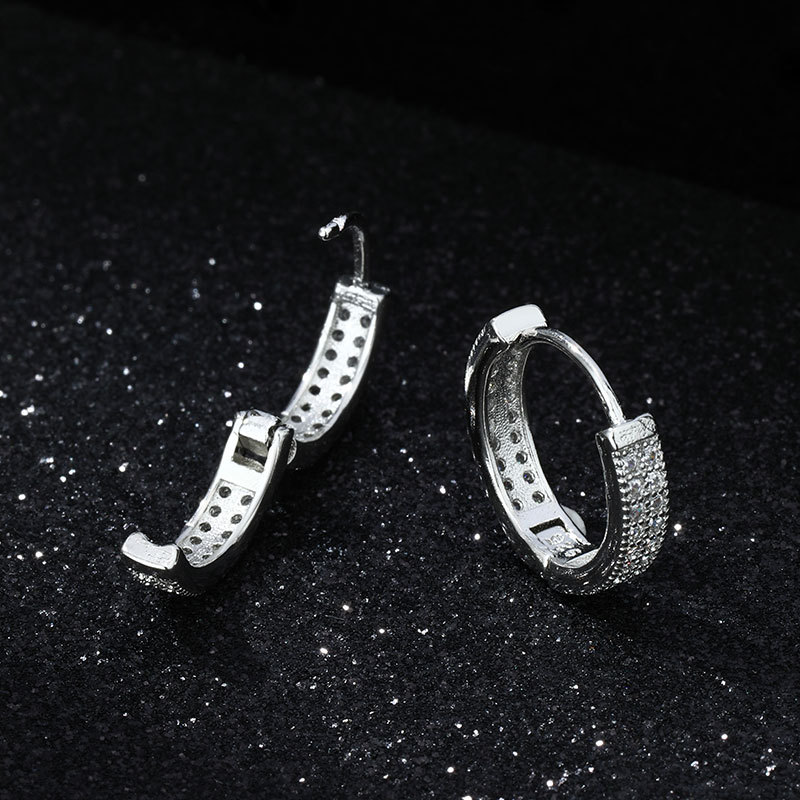 Khuyên tai Galazy đính 2 vòng đá Bạc S925 Z505B 24Z Store(1 chiếc)