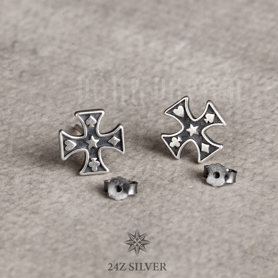 Khuyên tai Poker Bạc S925 (1 chiếc)