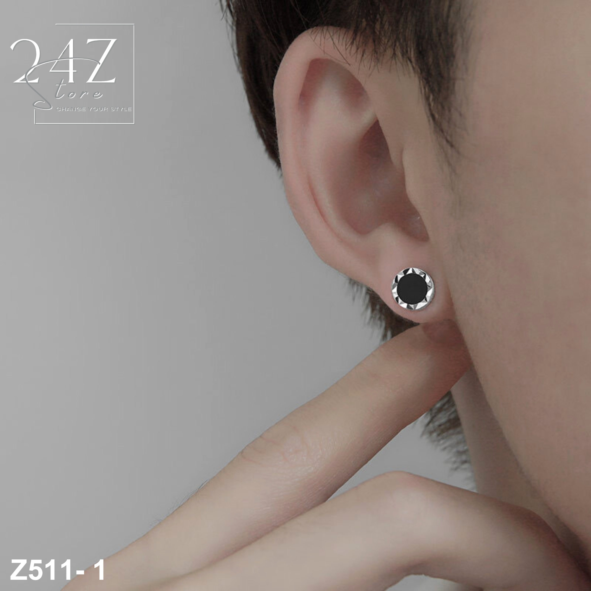 Khuyên tai Nam, Nữ Cool Summer Z511 Bạc S925 24Z Store (1 chiếc)