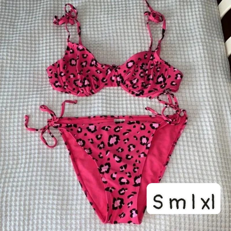 Set đồ bơi beo hồng, hàng xuất xịn