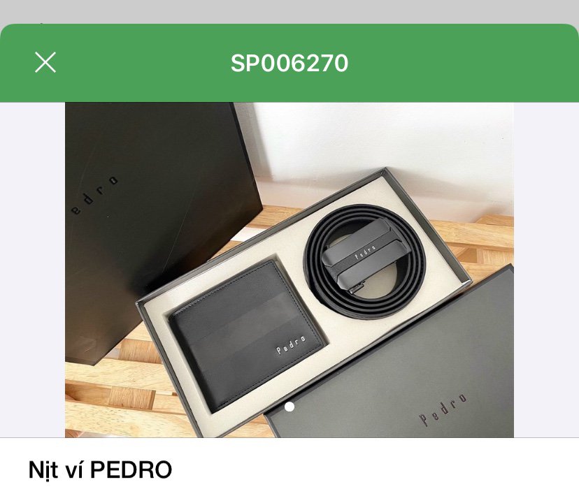 Set nịt ví Pedro