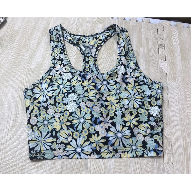 Áo crop bra top Floral Ken sie(có big), hàng xuất xịn
