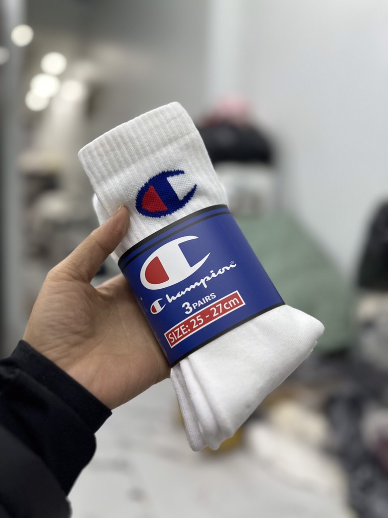 Set 3 đôi vớ cotton cổ cao Ch@m, hàng xuất xịn