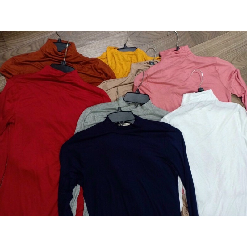 Áo cổ lọ nữ Active, hàng xuất xịn