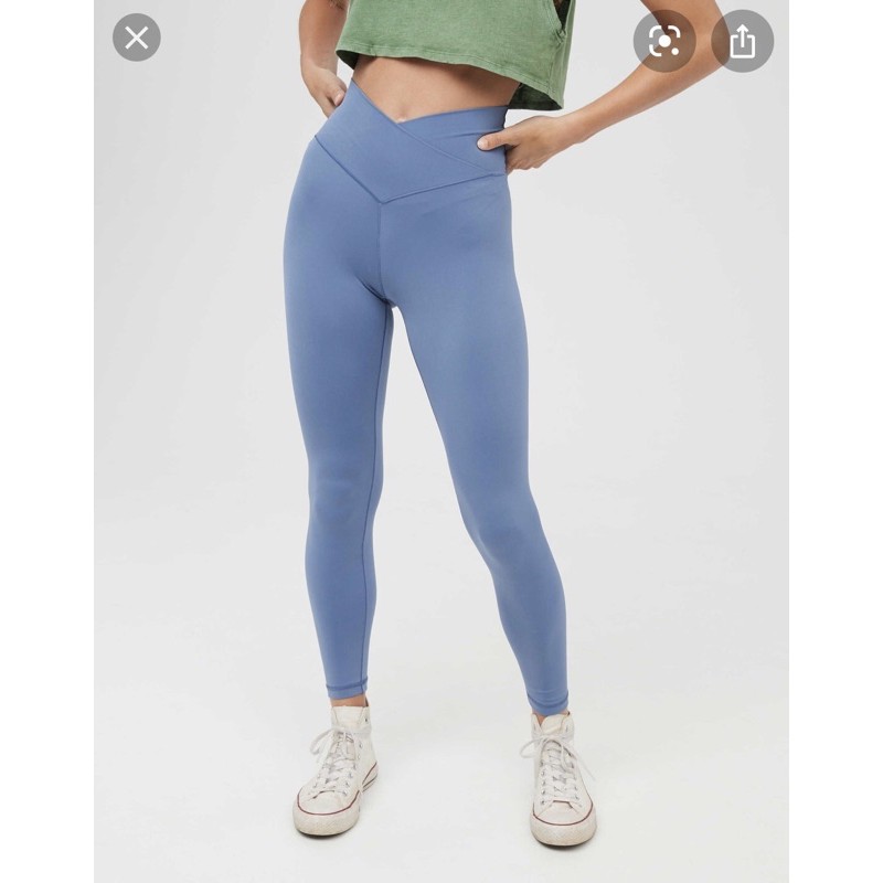 Quần tập legging 7/8 cạp chéo Ae, hàng xuất xịn