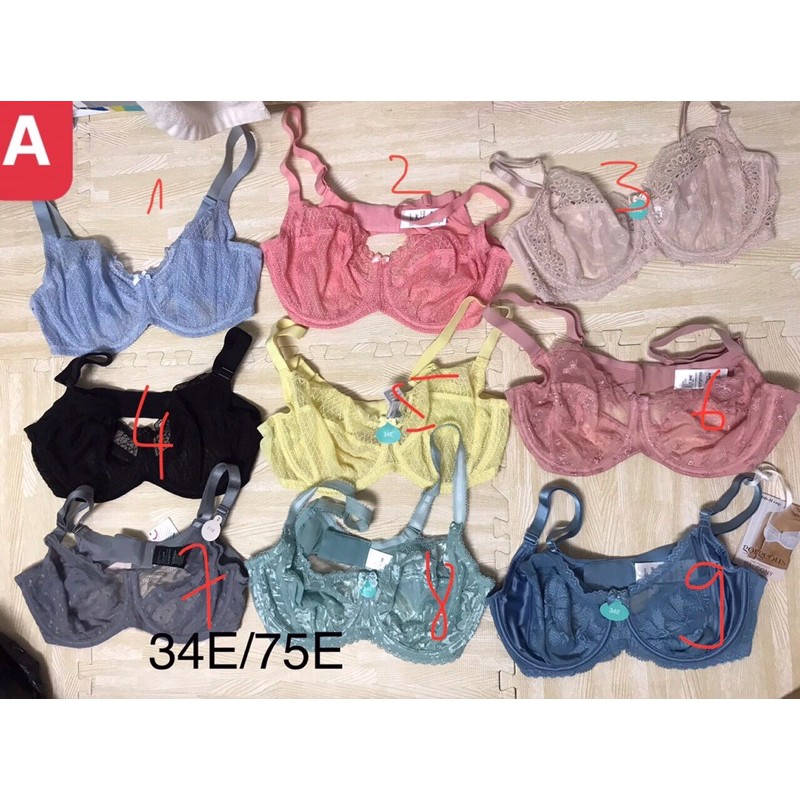 Áo ngực bigsize 34E nhiều kiểu, hàng xuất xịn