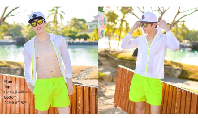 Quần đi biển HerringBone, unisex, xuất Hàn xịn