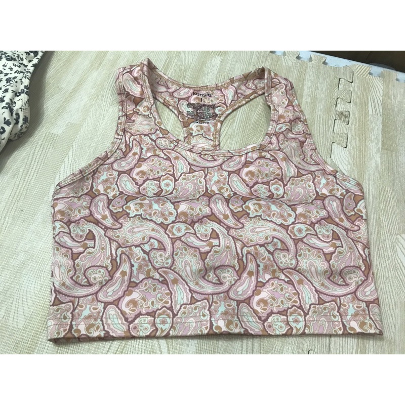 Áo crop bra top Floral Ken sie(có big), hàng xuất xịn