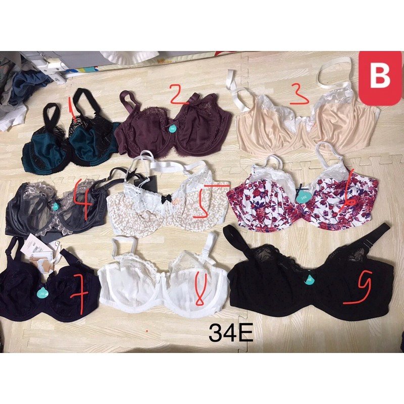 Áo ngực bigsize 34E nhiều kiểu, hàng xuất xịn
