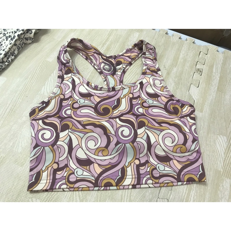 Áo crop bra top Floral Ken sie(có big), hàng xuất xịn