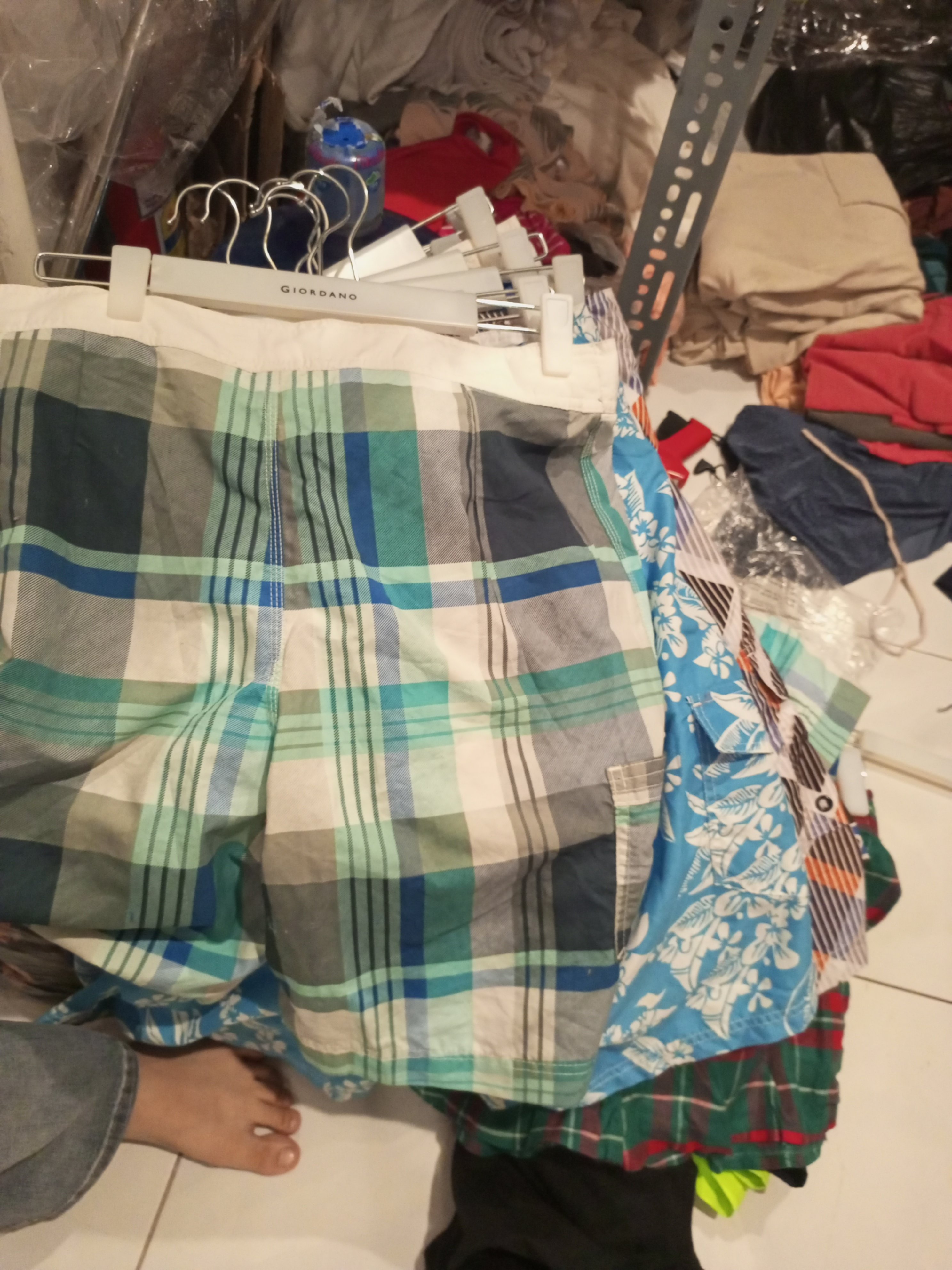 Quần short biển caro nam