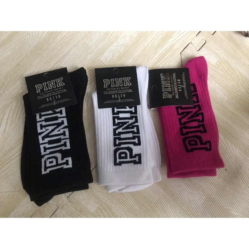 Set 3 tất vớ dài Pink, hàng xuất xịn