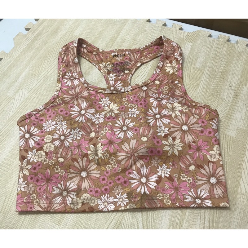 Áo crop bra top Floral Ken sie(có big), hàng xuất xịn