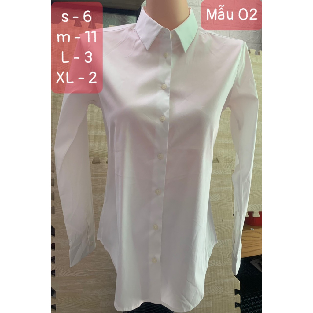 Áo sơ mi cotton nữ, hàng xuất xịn