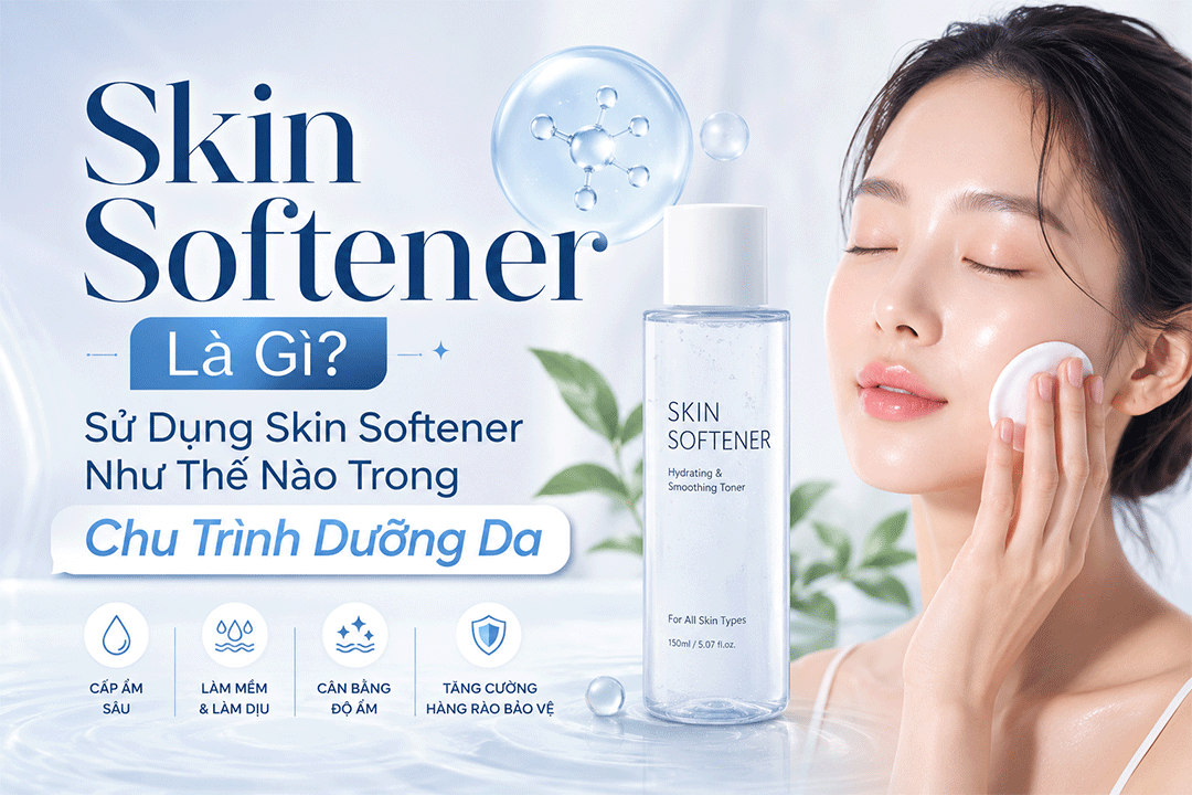 Skin Softener Là Gì? Sử Dụng Skin Softener Như Thế Nào Trong Chu Trình Dưỡng Da