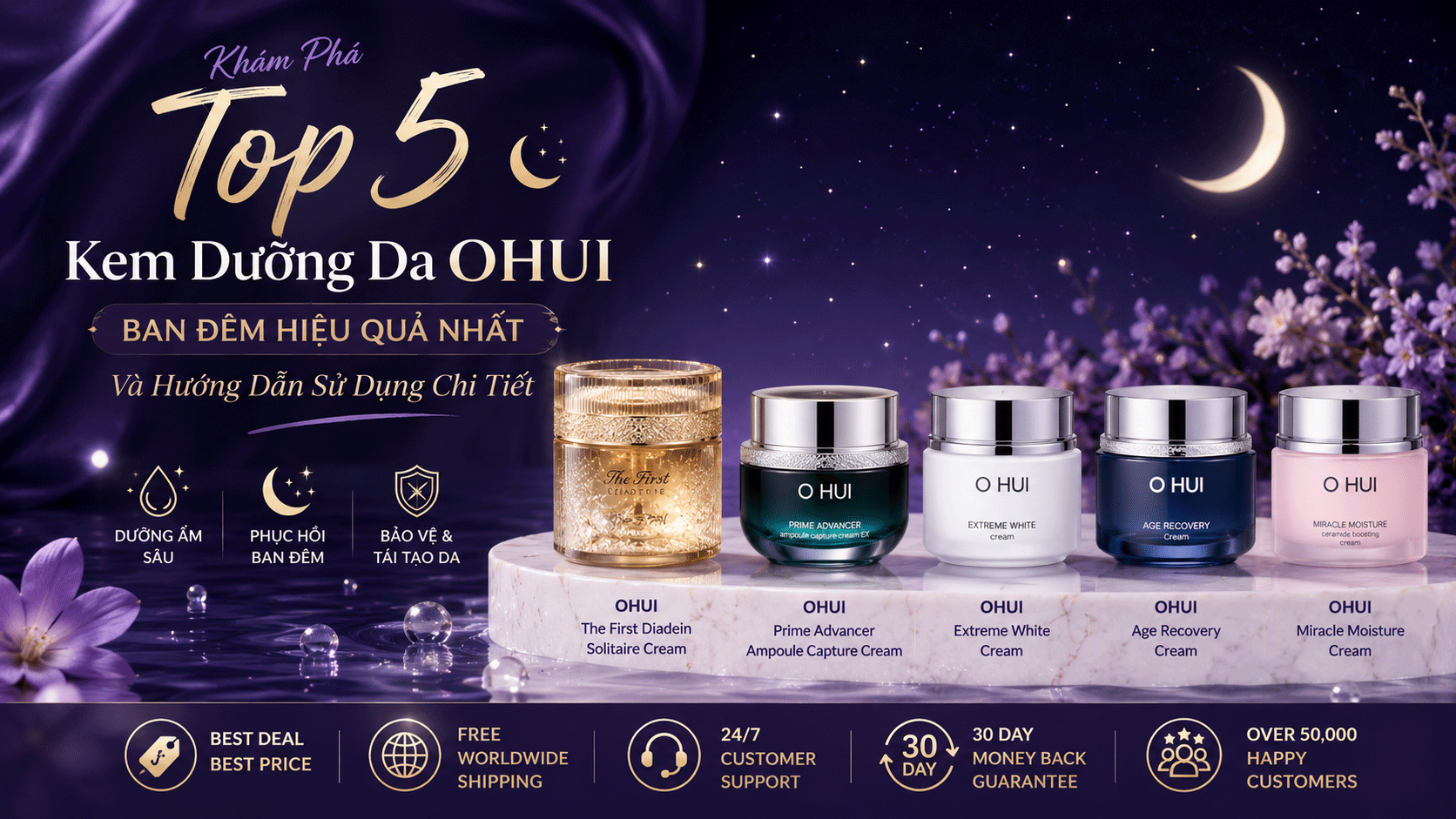 Top Kem Dưỡng Da OHUI Ban Đêm Hiệu Quả Nhất Và Hướng Dẫn Sử Dụng Chi Tiết