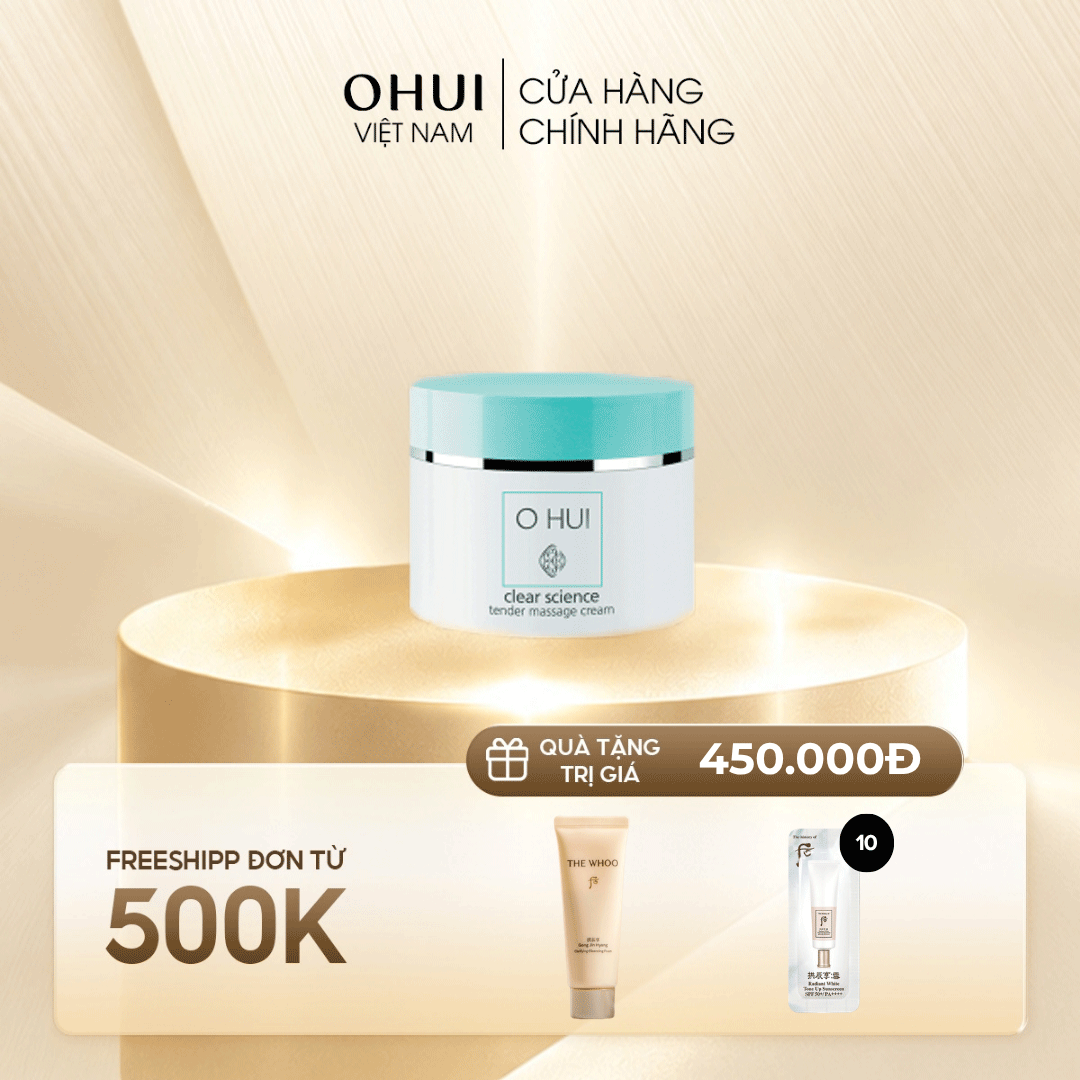 Kem massage tạo độ ẩm OHUI Clear Science Tender Massage Cream