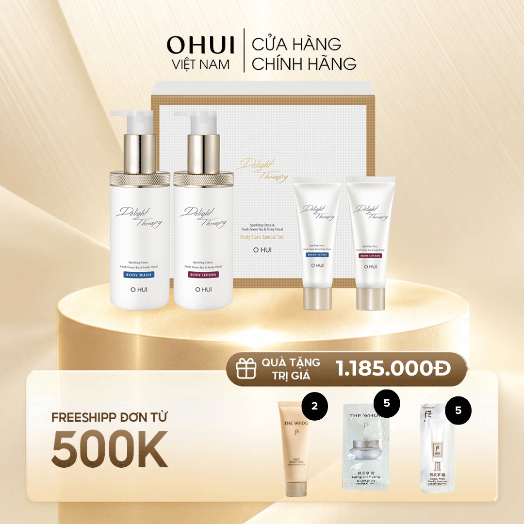 Bộ Sữa Tắm Liệu Pháp Hải Dương OHUI Delight Therapy Body 2pcs Set