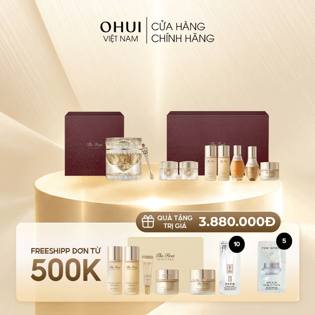 Bộ kem dưỡng trẻ hóa da từ bột kim cương OHUI The First Diadein Solitaire Cream