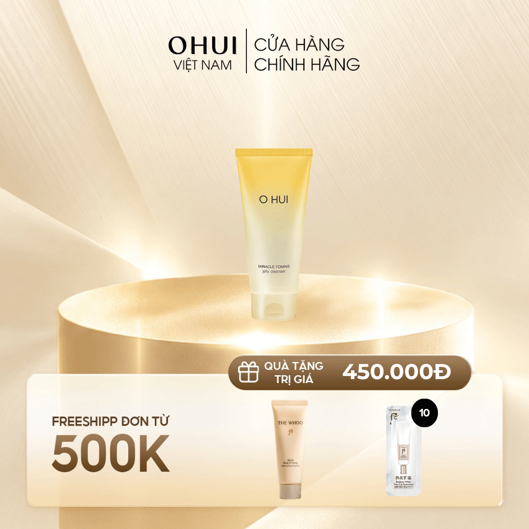 Sữa Rửa Mặt Dạng Gel OHUI Miracle Toning Jelly Cleanser