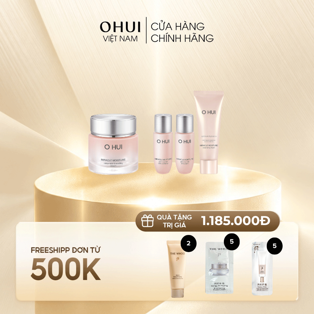 Bộ Kem Dưỡng Ẩm Ohui Miracle Moisture Ceramide Cream
